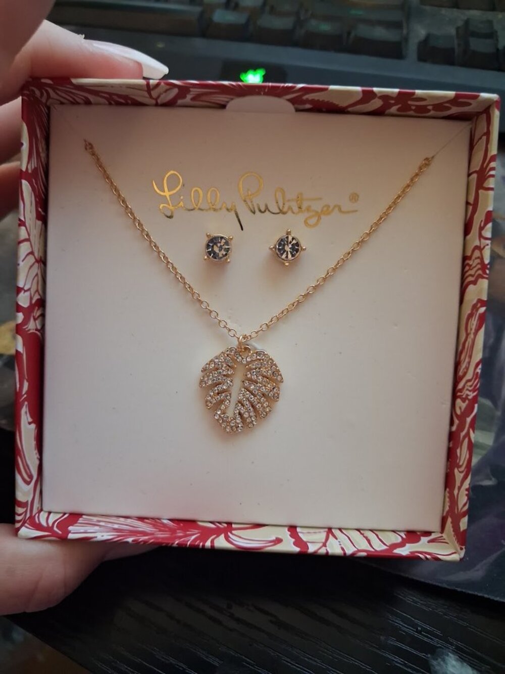 Lilly Pulitzer Leaf jewelry set